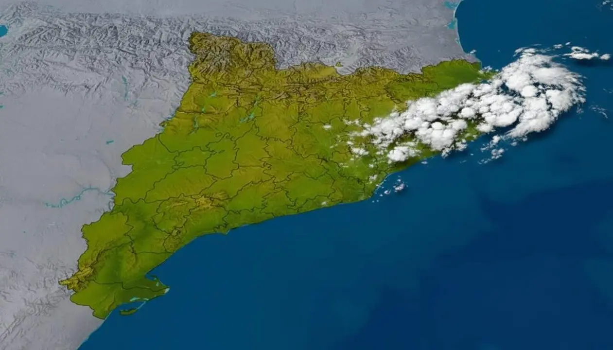  Ciel clar amb n&uacute;vols dispersos al mat&iacute; i ruixats a la tarda a Tarragona amb previsi&oacute; meteorol&ograve;gica actualitzada &mdash; Imagen generada por IA 