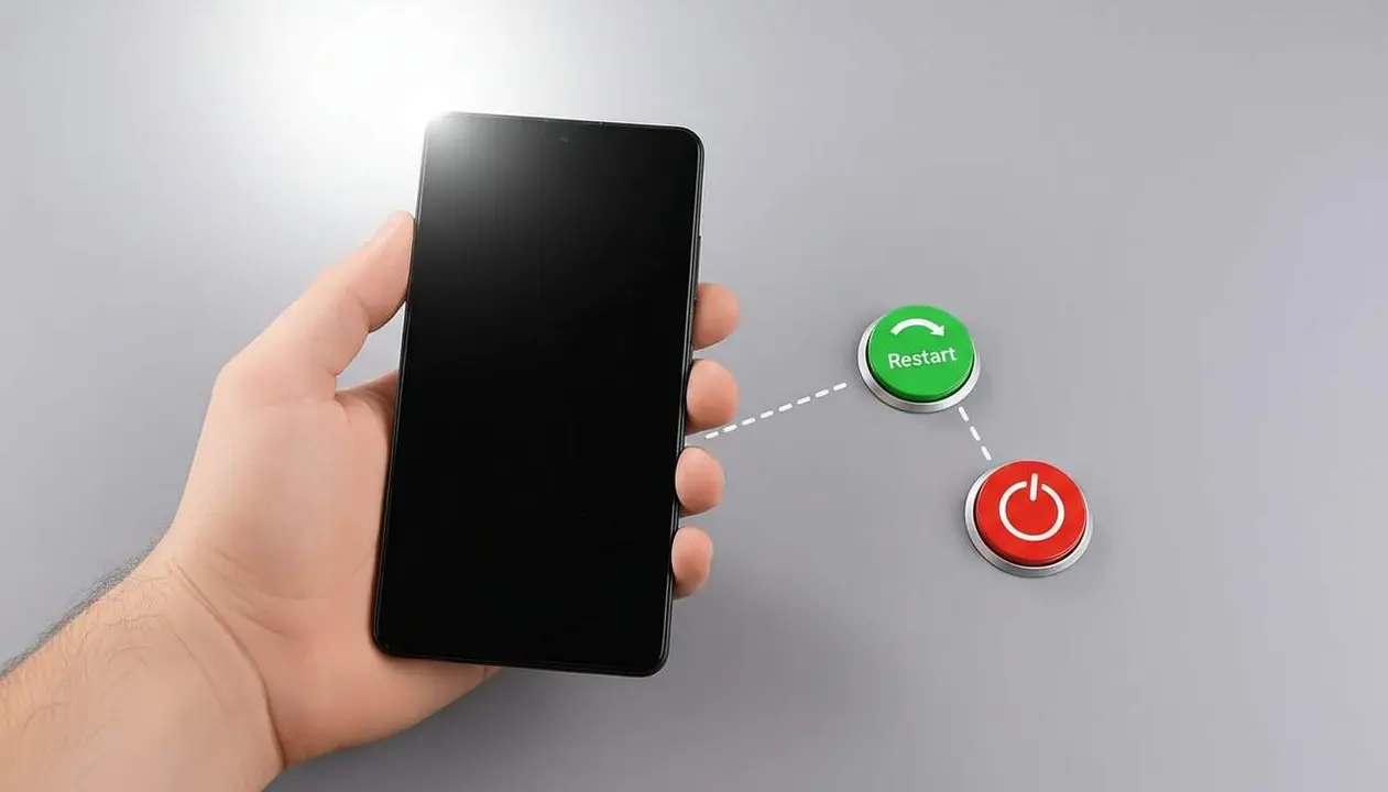  Comparaci&oacute; entre reiniciar i apagar Android: consells i freq&uuml;&egrave;ncia recomanada per al teu m&ograve;bil &mdash; Imagen generada por IA 