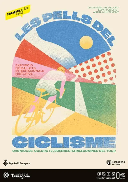Col&middot;lecci&oacute; &uacute;nica de 40 mallots hist&ograve;rics de ciclisme exposats a Tarragona amb colors i dissenys emblem&agrave;tics &mdash; Imagen de la Fuente
