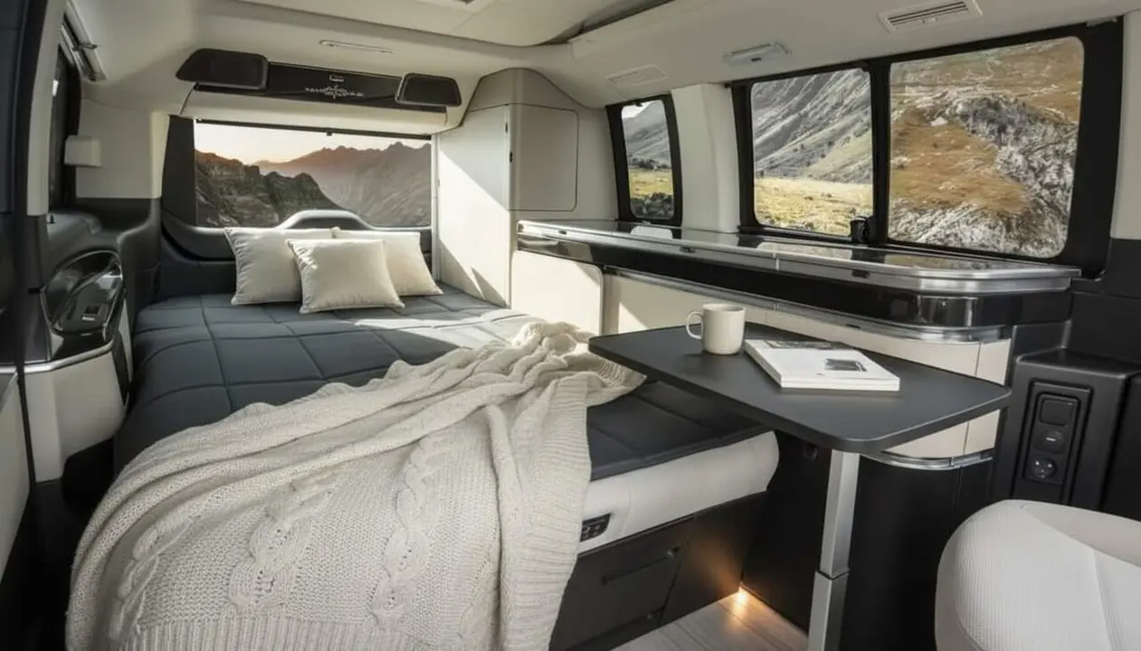  Furgoneta camper Mercedes Classe V Marco Polo amb m&agrave;xim confort i equipament per a viatges &uacute;niques &mdash; Imagen generada por IA 