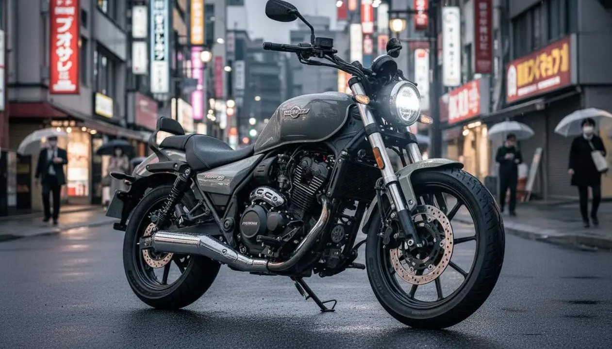  Hyosung GV250X Roadster amb motor V2 moderna i estil cruiser per a carnet A2 que destaca en el segment 250 c.c. &mdash; Imagen generada por IA 