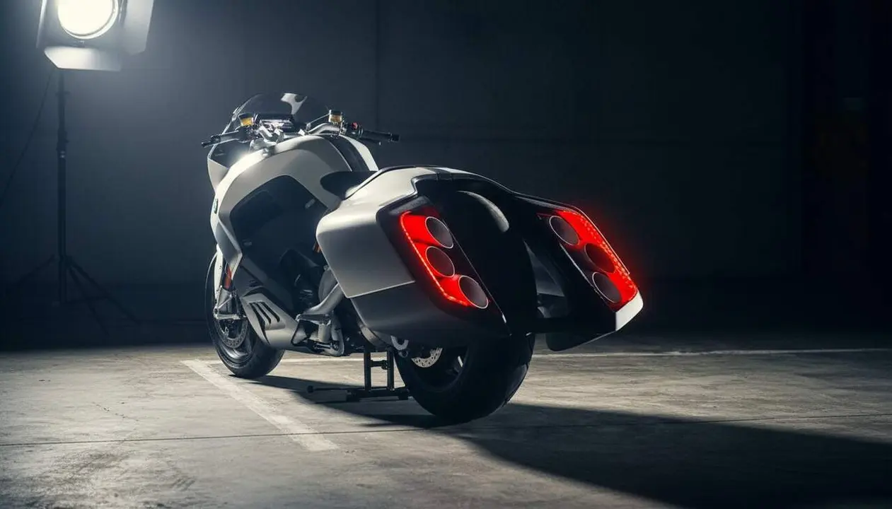 BMW Motorrad Vision K18 amb motor de 6 cilindres i 1800 cc per revolucionar les motocicletes GT de futur &mdash; Imagen generada por IA