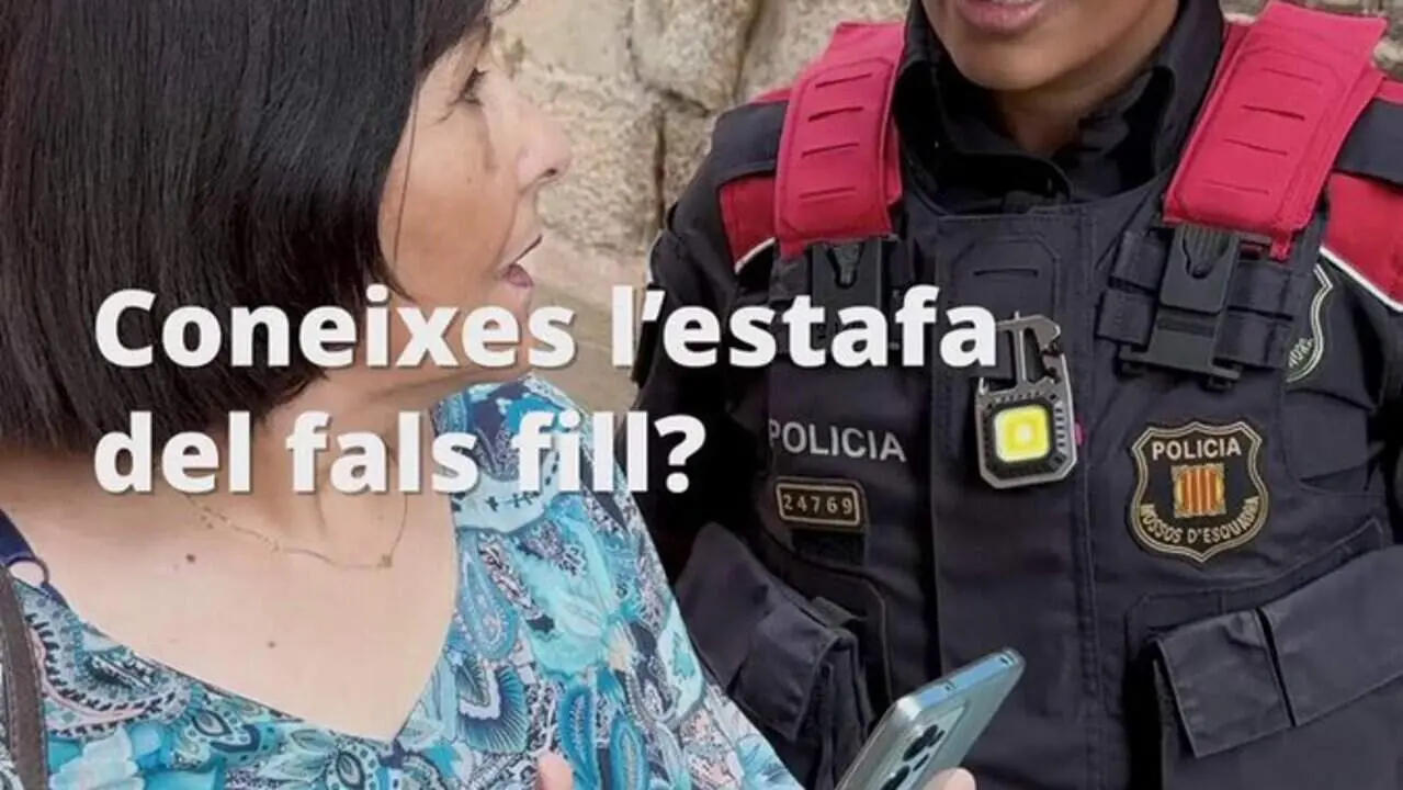 Imatge de l&rsquo;estafa del fals fill compartida per Mossos alertant sobre seguretats a internet el 24 de maig de 2026 &mdash; Imagen de la Fuente 