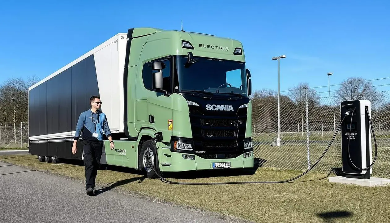Enginyer suec recorre 21 pa&iuml;sos europeus amb cami&oacute; el&egrave;ctric demostrant la seva efic&agrave;cia en llargues dist&agrave;ncies &mdash; Imagen generada por IA