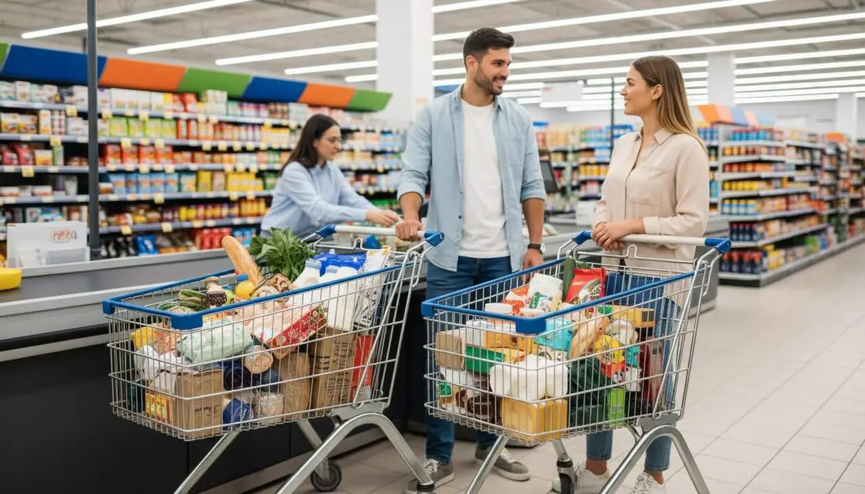  Comparativa detallada de preus i productes en la mateixa compra a Mercadona i Carrefour per estalviar diners &mdash; Imagen generada por IA 