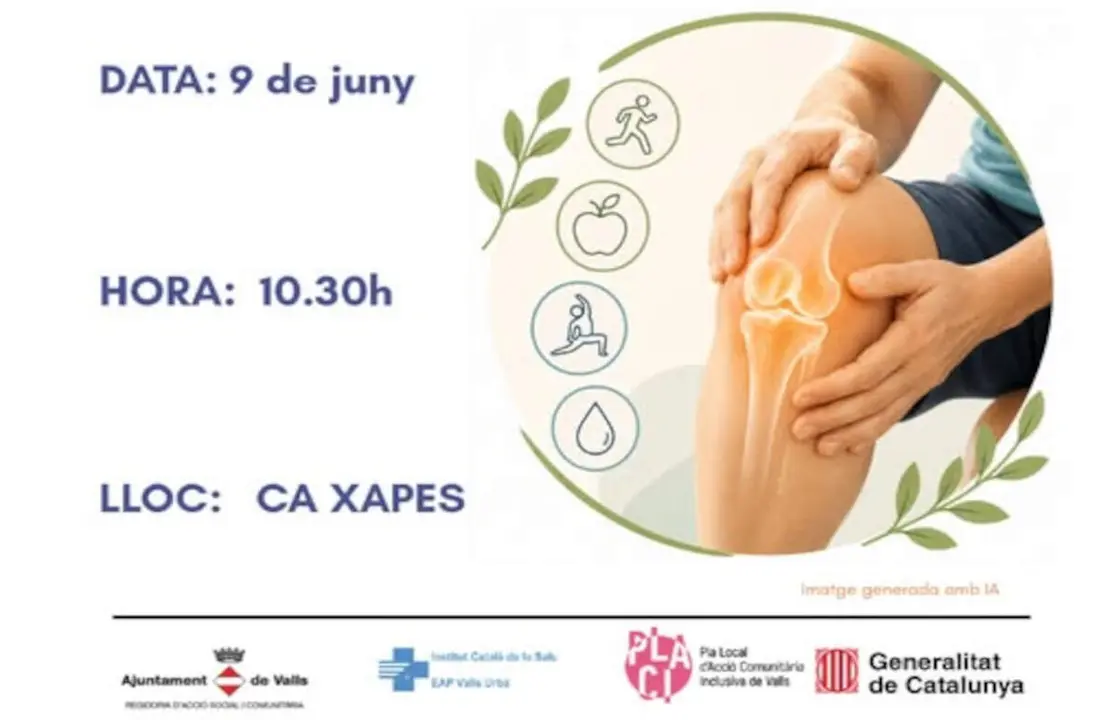 Xerrada sobre l'artrosi a Ca Xapes. Part del cartell oficial.