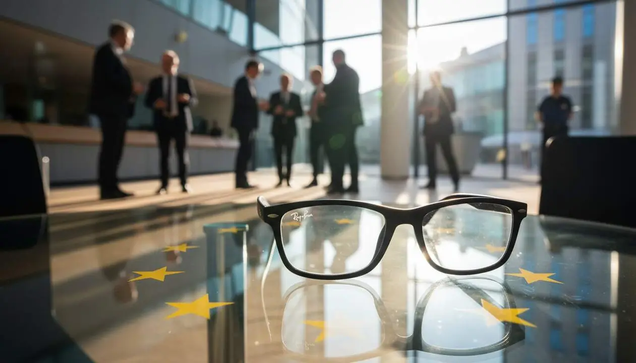  Ulleres intel&middot;ligents Ray-Ban Meta regulades a Europa per protegir la privadesa i evitar la vigil&agrave;ncia massiva digital &mdash; Imagen generada por IA 