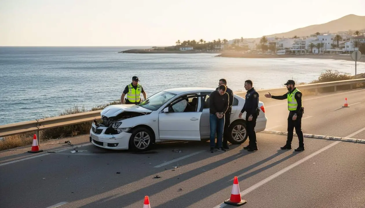  Detingut a l&rsquo;Ametlla de Mar per saltar un control policial amb ordre de prohibici&oacute; de conduir &mdash; Imagen generada por IA 