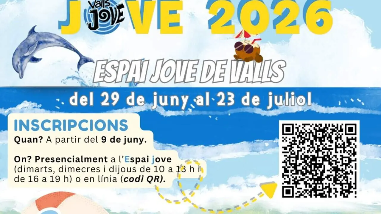 Inscripcions obertes per a l&rsquo;Estiu Actiu Jove 2026 a Valls amb activitats presencials i en l&iacute;nia de juny a juliol &mdash; Imagen de la Fuente 
