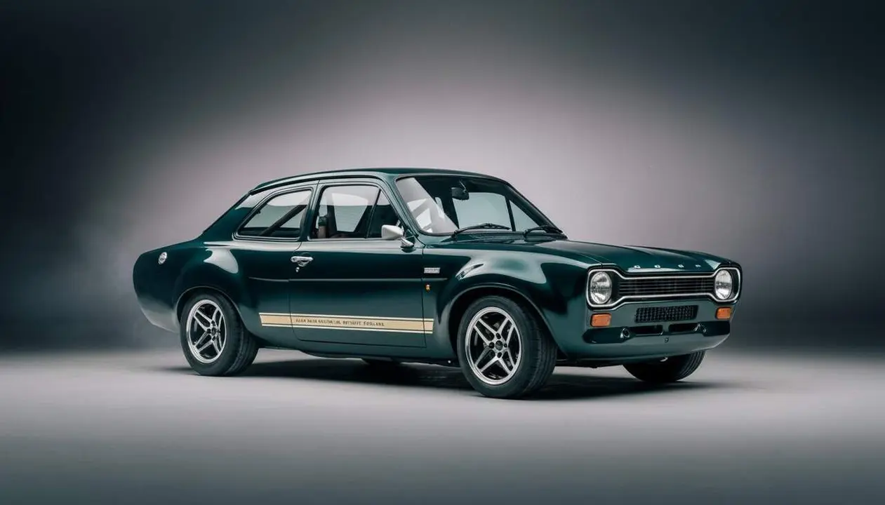  Ford Escort 2026 revolucionari amb disseny cl&agrave;ssic sense piles ni tecnologia electr&ograve;nica avan&ccedil;ada &mdash; Imagen generada por IA 