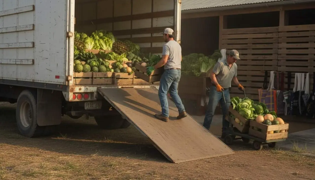 Robatori de verdura a Montgai amb venda il&middot;legal de productes frescos als mercats ambulants de Lleida que afecta agricultors locals &mdash; Imagen generada por IA