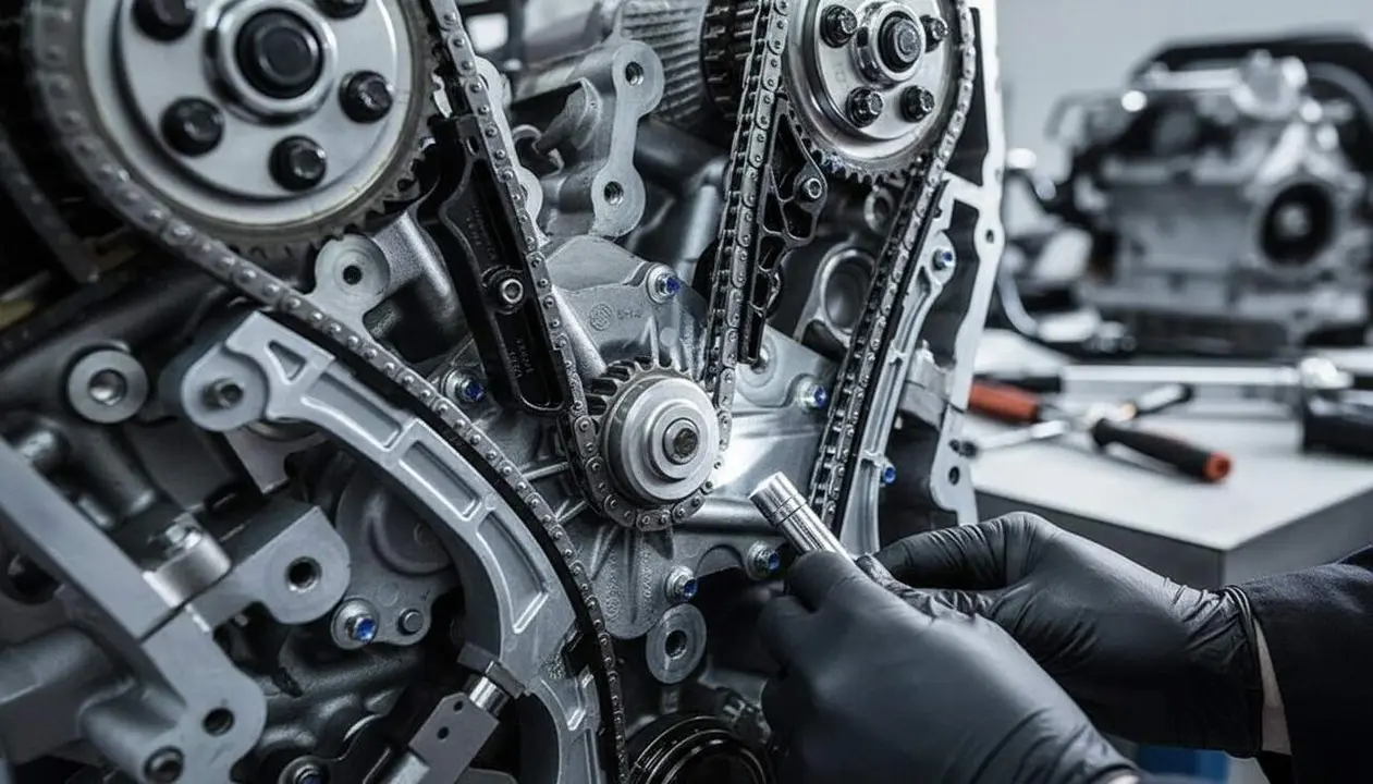 Comparativa entre cadena i correa de distribuci&oacute; per a motors: durabilitat i factors clau per al manteniment del cotxe &mdash; Imagen generada por IA