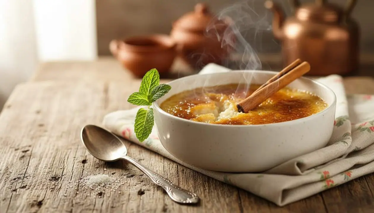  Cuiners asturians cuinant arr&ograve;s amb llet amb t&egrave;cnica tradicional d&rsquo;aigua aromatitzada per textura perfecta &mdash; Imagen generada por IA 