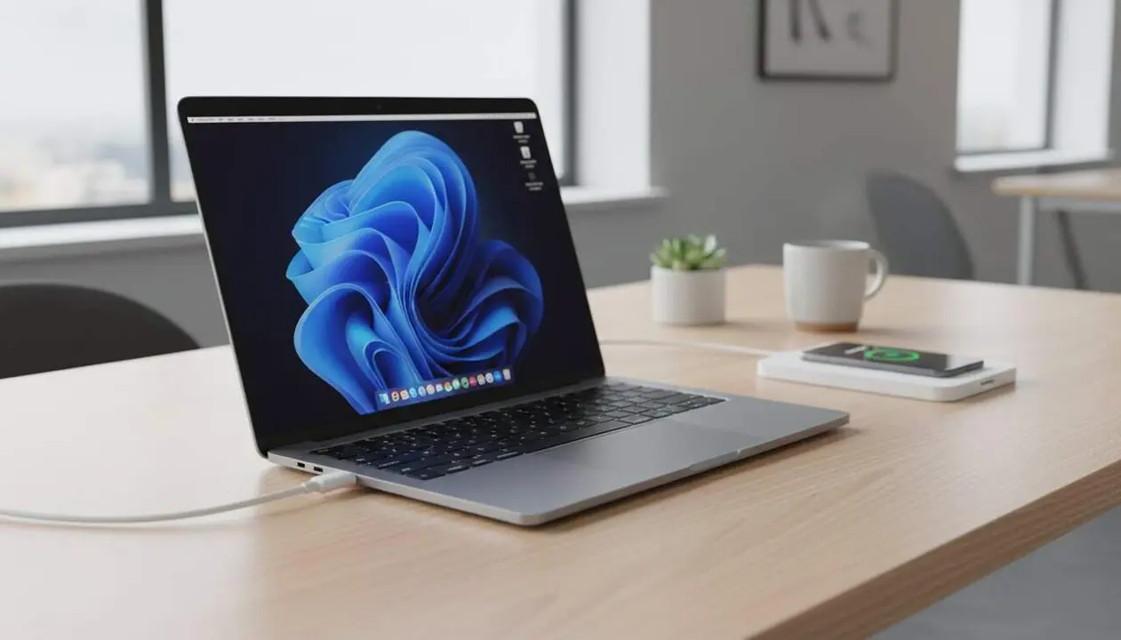  Conexi&oacute; USB-C correcta i la import&agrave;ncia de l'orientaci&oacute; per optimitzar la pot&egrave;ncia del dispositiu &mdash; Imagen generada por IA 