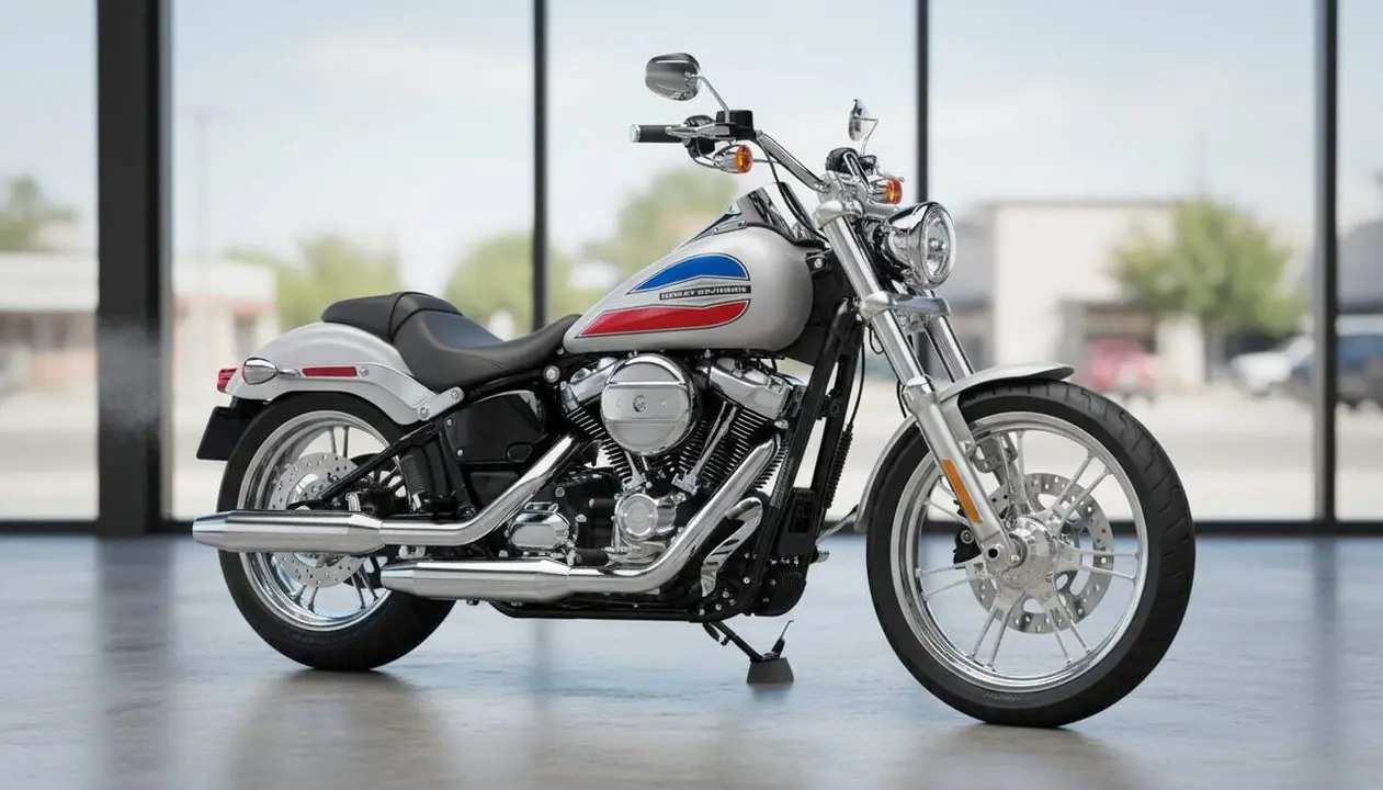  Harley-Davidson Super Glide: recuperaci&oacute; de la llegend&agrave;ria moto amb tecnologia moderna i innovadora &mdash; Imagen generada por IA 