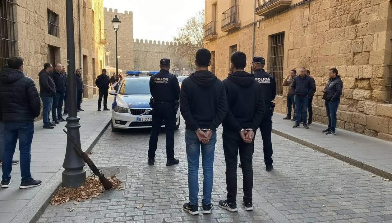 Detenci&oacute; a Tarragona de dos homes joves per una discussi&oacute; amb arma d&rsquo;aire comprimit en espais p&uacute;blics &mdash; Imagen generada por IA