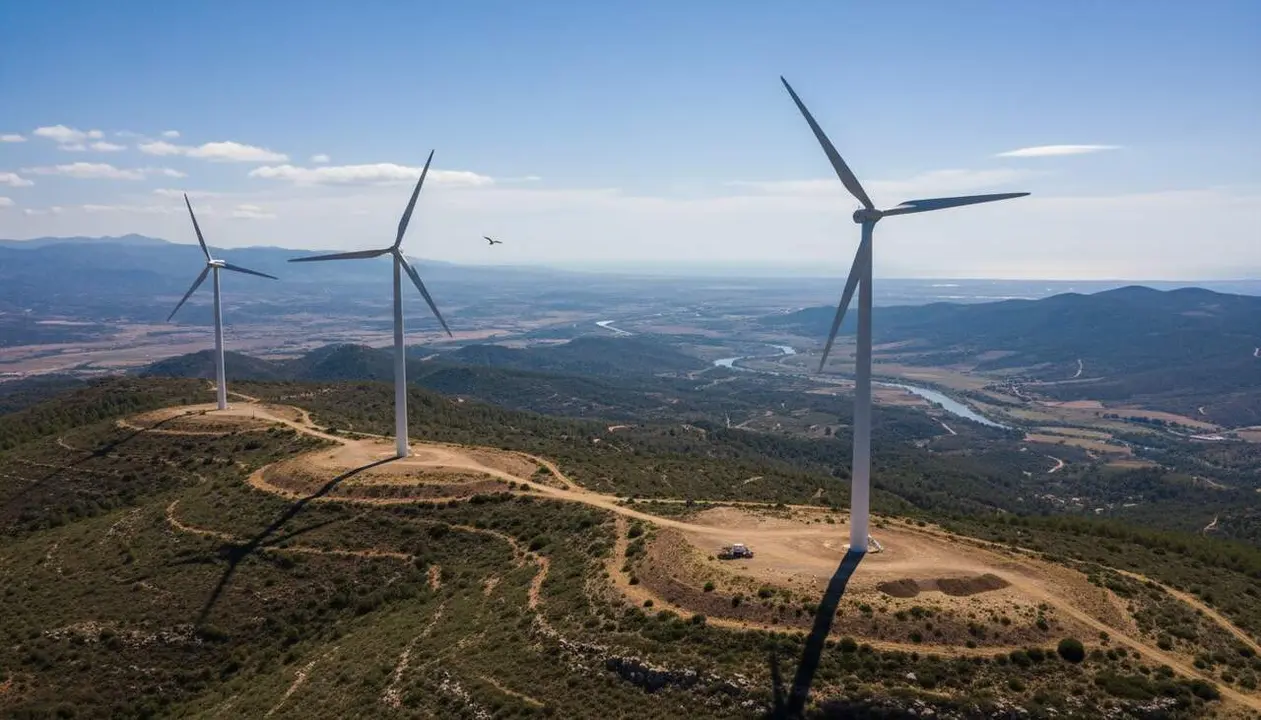 Repotenciaci&oacute; del parc e&ograve;lic de Tortosa amb tres molins grans en espai protegit Card&oacute;-Boix sense estudi de fauna ambiental &mdash; Imagen generada por IA 