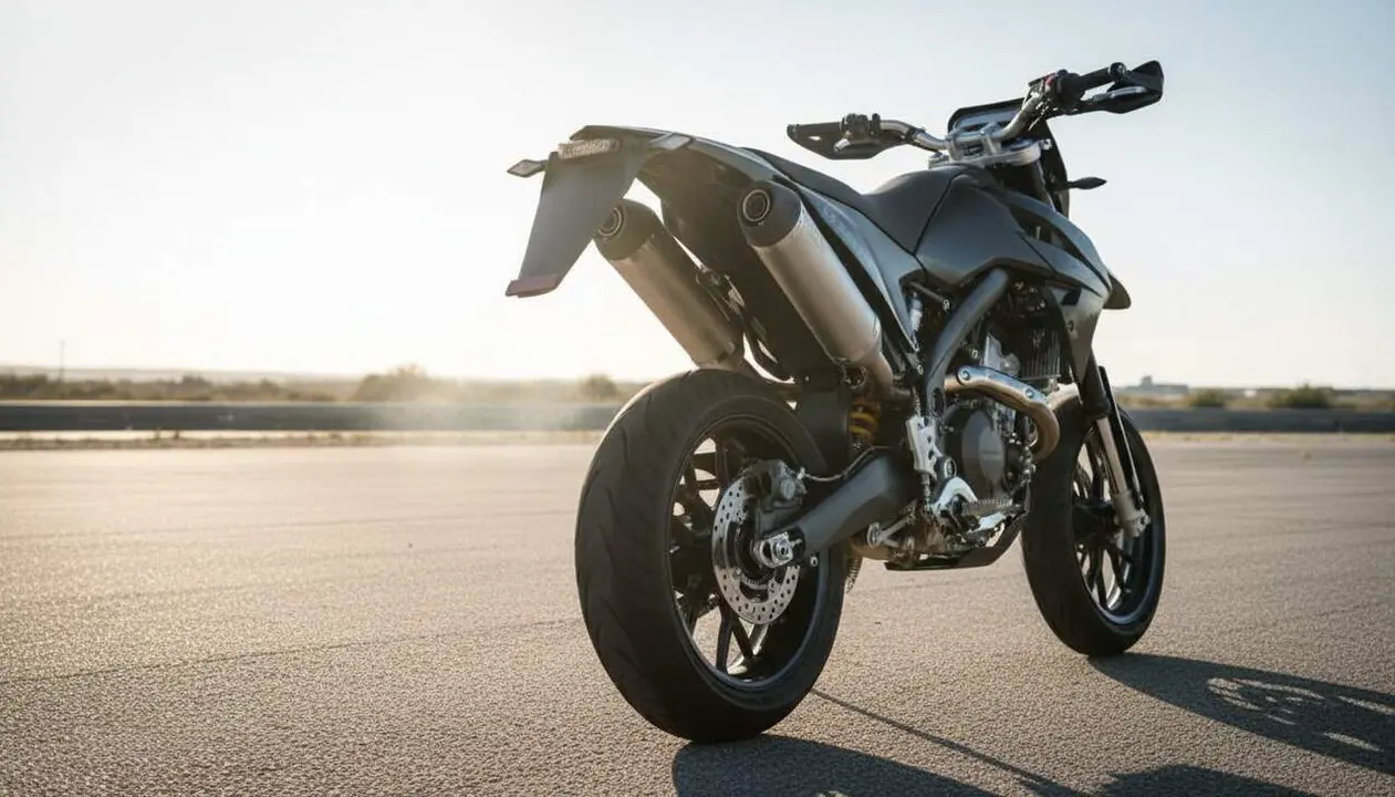  La nova Vent D&eacute;rapage Black Edition en negre, edici&oacute; limitada de 100 motos supermotard per a carnets de cotxe &mdash; Imagen generada por IA 