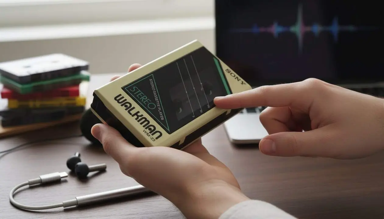 El Walkman torna als or&iacute;gens amb Bluetooth i USB-C combinant tecnologia moderna i nost&agrave;lgia musical despr&eacute;s de 47 anys &mdash; Imagen generada por IA