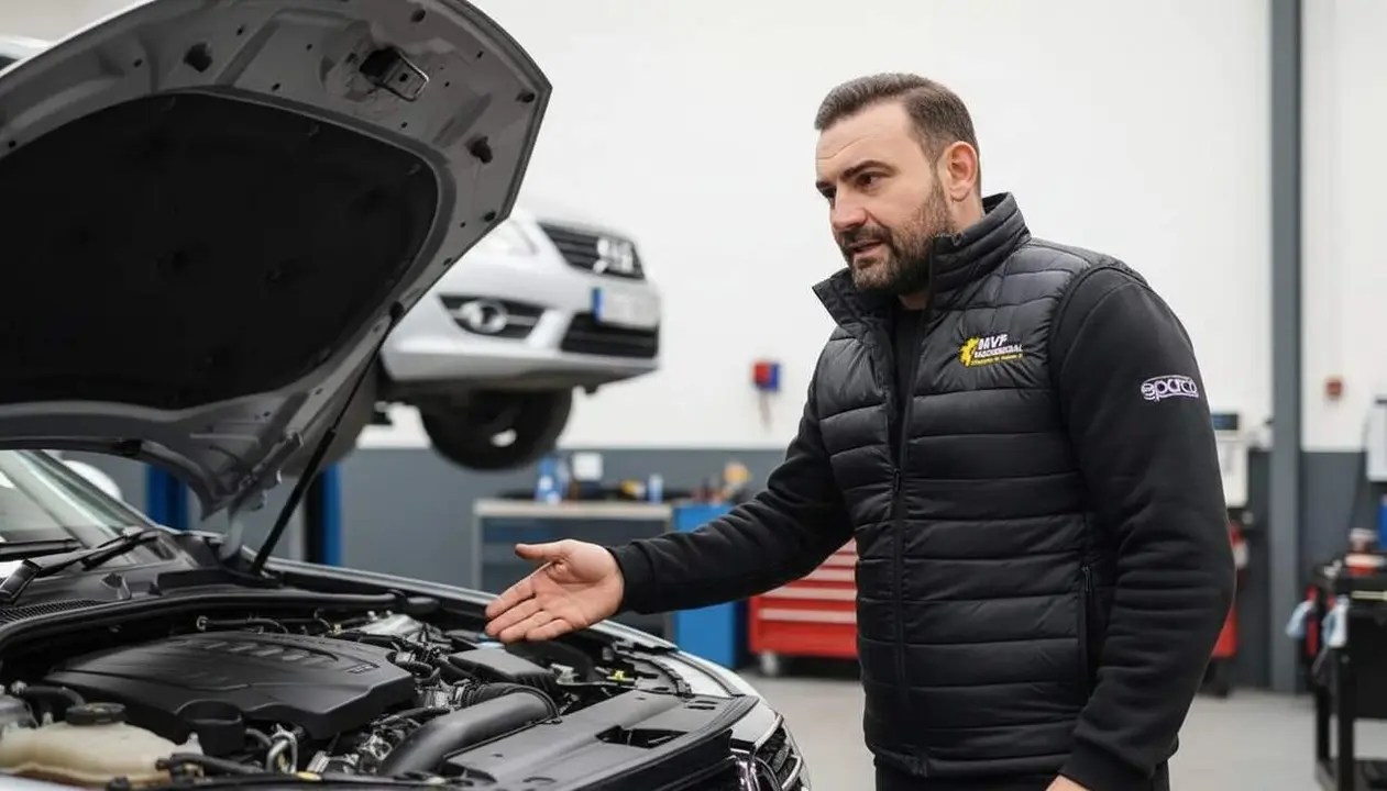  Mec&agrave;nic Javier Send&iacute;n explica per qu&egrave; encendre el cotxe amb calefacci&oacute; no perjudica el motor i alerta sobre el perill d&rsquo;anar amb la reserva baixa &mdash; Imagen generada por IA 