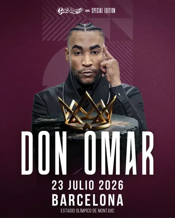 Don Omar encabeza Barcelona, con Be&eacute;le y Greeicy. Edici&oacute;n especial dise&ntilde;ada en exclusiva para el Estadi Ol&iacute;mpic Llu&iacute;s Companys de Montju&iuml;c.