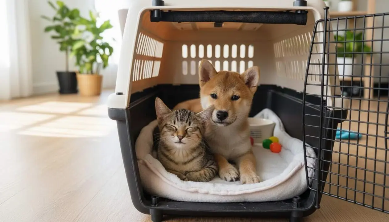  Consells pr&agrave;ctics per preparar un animal de companyia per al transport el mateix dia del viatge de manera segura i c&ograve;moda &mdash; Imagen generada por IA 