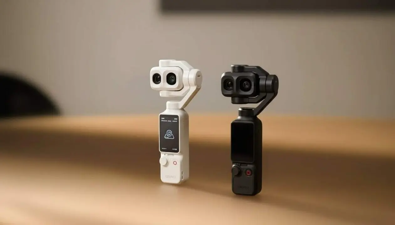  C&agrave;mera Osmo Pocket 4P de DJI amb doble objectiu i estabilitzaci&oacute; avan&ccedil;ada en un cos compacte de 230 grams &mdash; Imagen generada por IA 