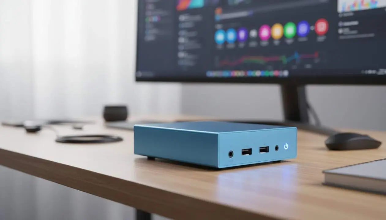  Mini PC compactes i eficients per a &uacute;s lleuger, productivitat i creaci&oacute; de contingut el 2026 amb Windows 11 i AMD Ryzen &mdash; Imagen generada por IA 