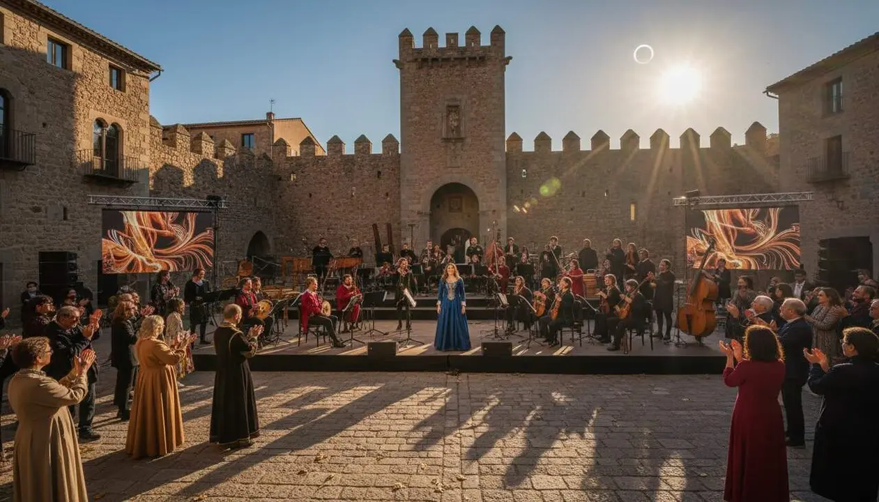 El Festival Jordi Savall vibrando con m&uacute;sica antiga en un concierto &uacute;nico en Montblanc y el Camp de Tarragona &mdash; Imagen generada por IA