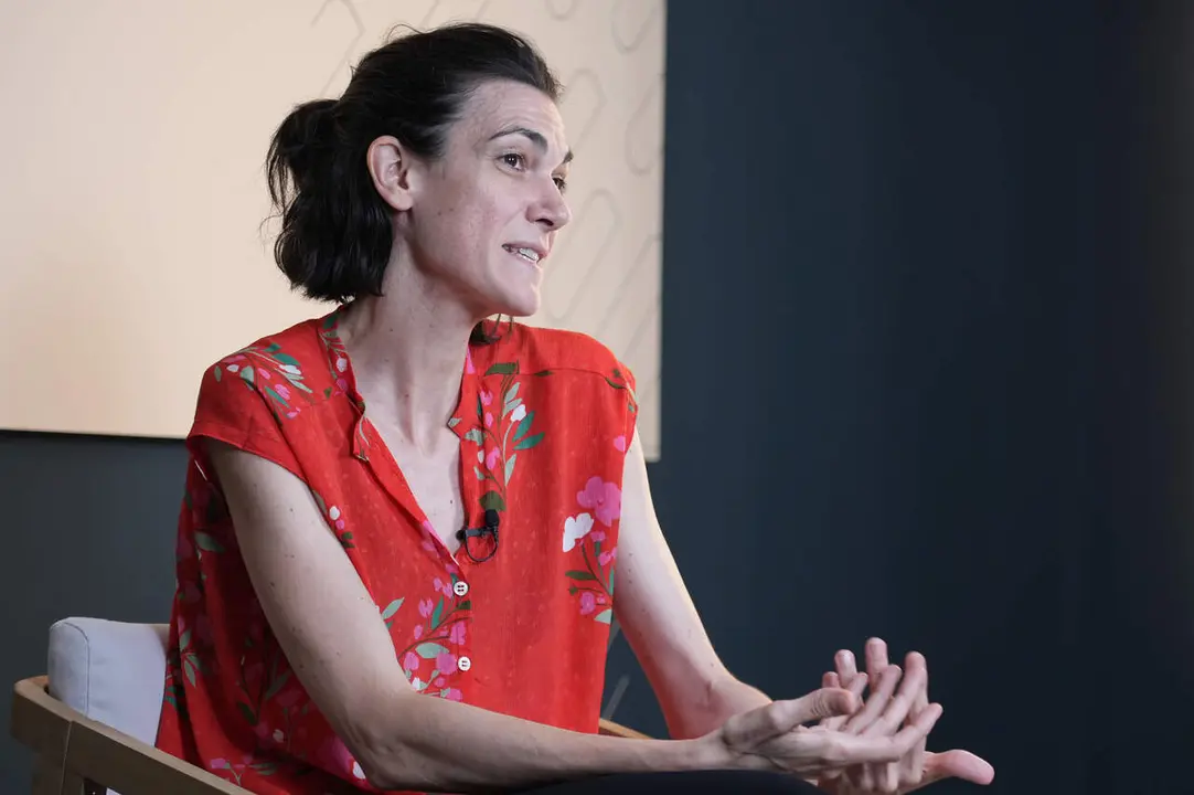 La directora de 'Lejos de los &aacute;rboles', Meritxell Colell, durant l'entrevista amb l'ACN