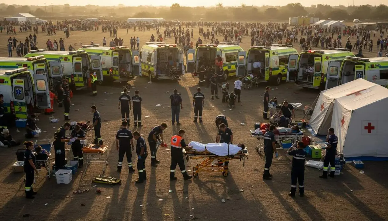  Atenci&oacute; d'emerg&egrave;ncia del SEM per 153 persones afectades per l'eclipsi solar amb 12 ambul&agrave;ncies i un cr&iacute;tic a Catalunya - Imagen generada por IA 