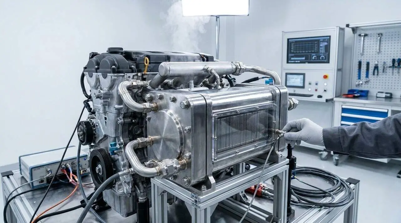 Motor d&rsquo;hidrogen de Toyota per a vehicles sostenibles amb energia neta i futur ecol&ograve;gic previst pel 2026 &mdash; Imagen generada por IA