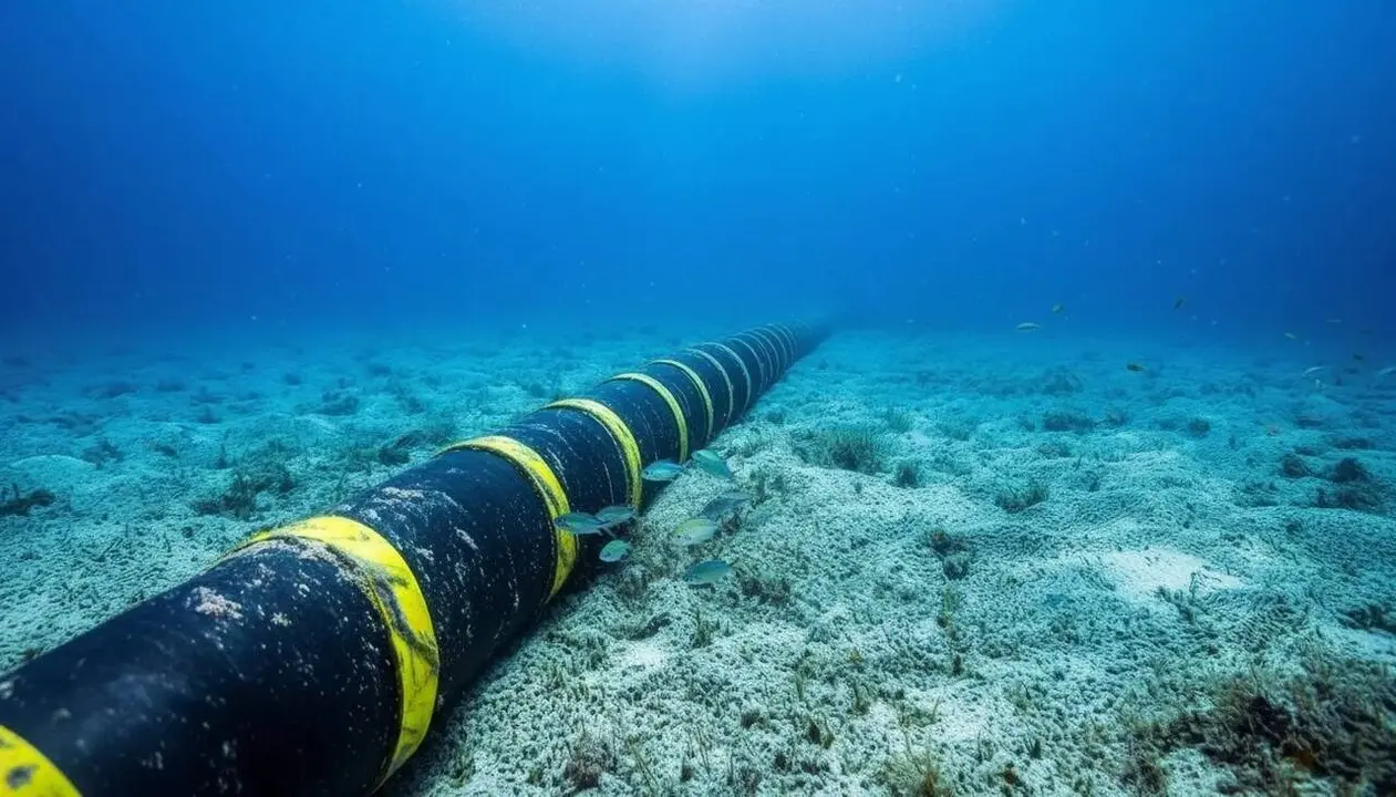 Detall dels tres cables submarins secrets de Google que connecten Am&egrave;rica i Europa millorant Internet global &mdash; Imagen generada por IA