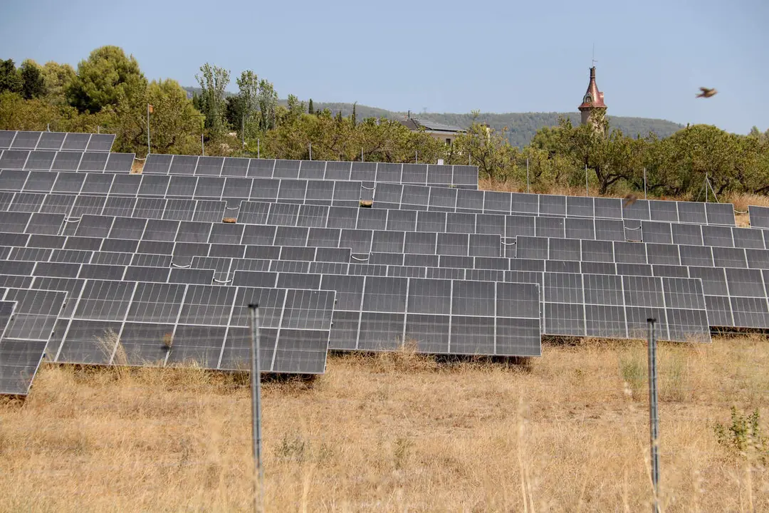 Plaques solars de la central fotovoltaica Las Lomas