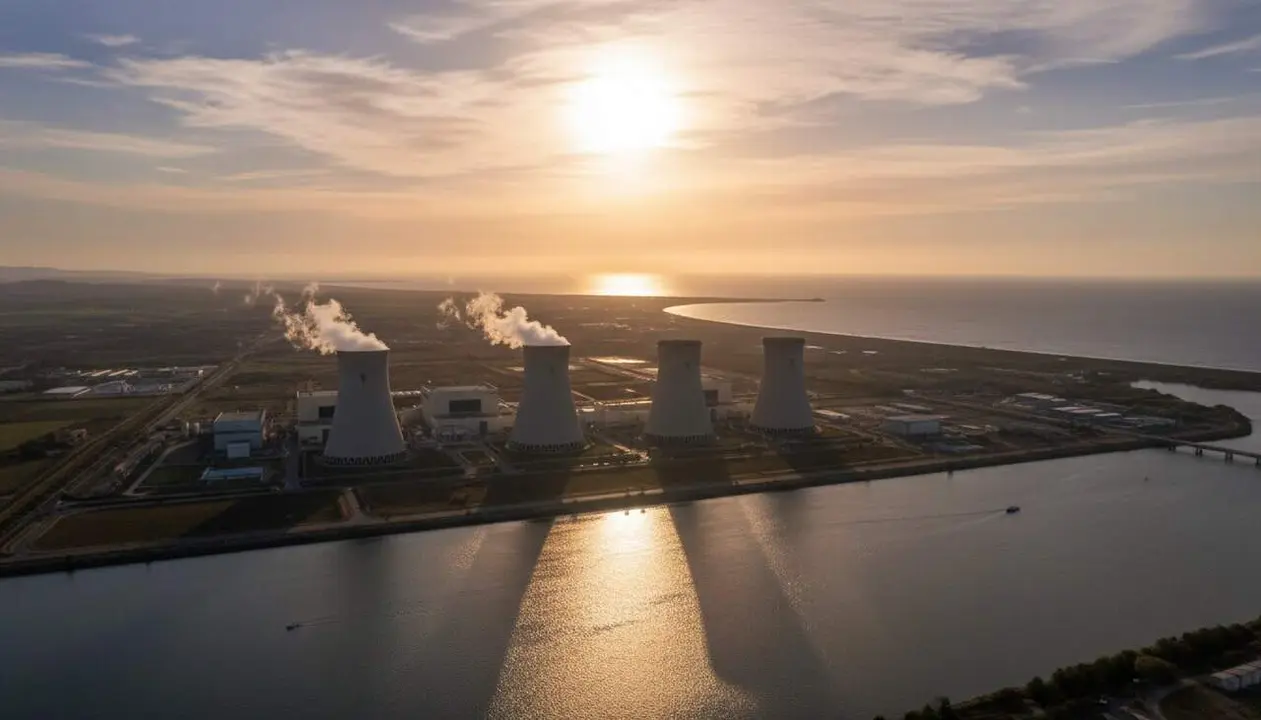Central nuclear d'Asc&oacute; i Vandell&ograve;s a Tarragona amb proposta del PP per allargar-ne la vida &uacute;til i garantir energia segura &mdash; Imagen generada por IA