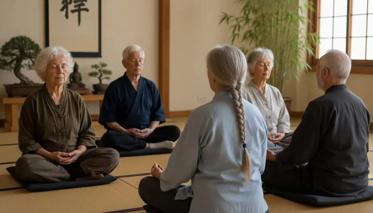  Taller de meditaci&oacute; per a gent gran a Valls per reduir tensions i fomentar el benestar cada dimecres - Imagen generada por IA 