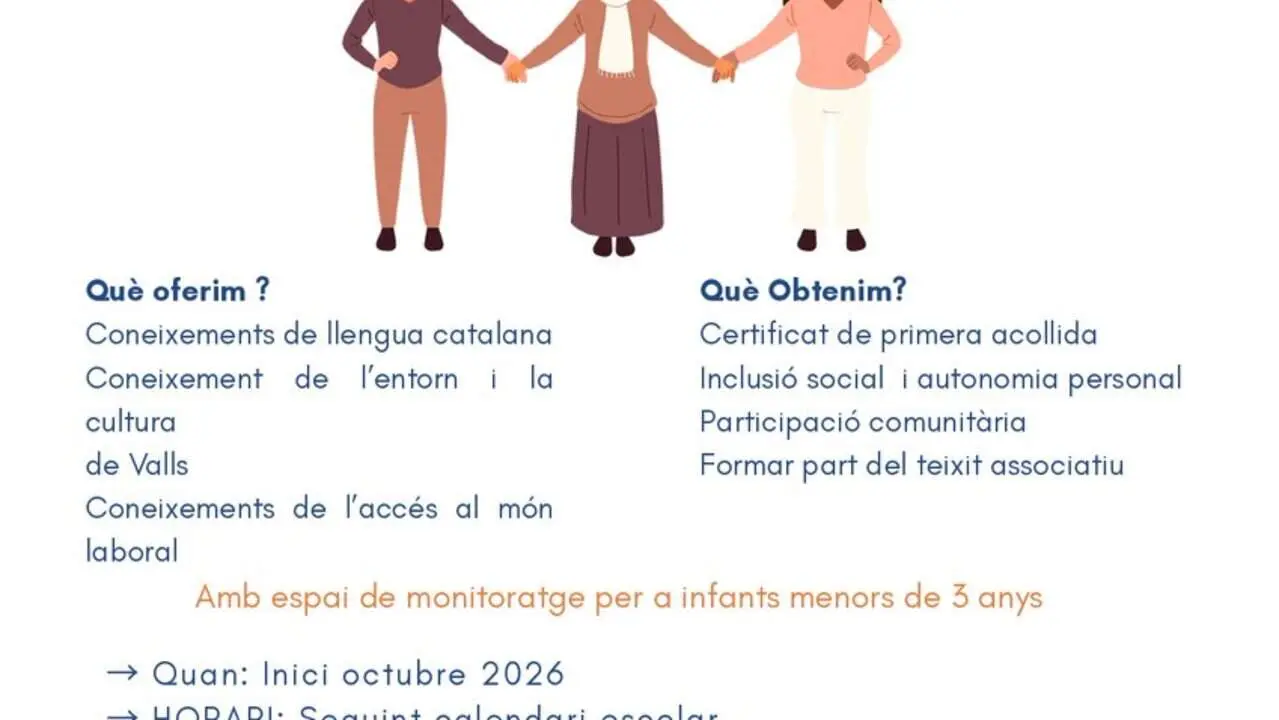  Grup d'aprenentatge de catal&agrave; per a dones nouvingudes a l'Espai Social amb inici a l'octubre de 2026 - Imagen de la Fuente 
