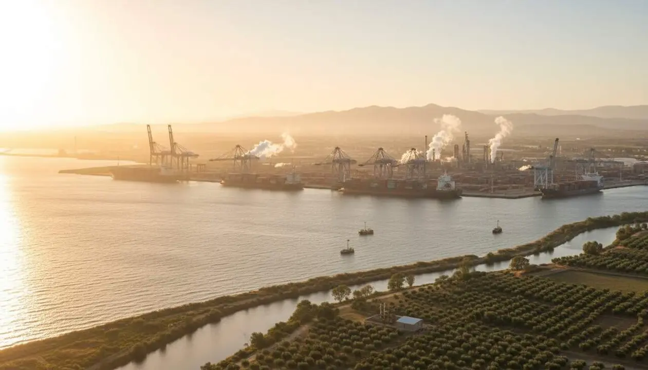  Comer&ccedil; exterior a Tarragona i l'Ebre creix un 2,1% al juny amb exportacions de m&eacute;s d'un mili&oacute; d'euros - Imagen generada por IA 
