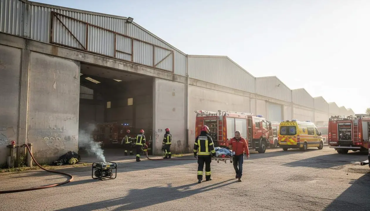  Rescat urgent de quatre persones intoxicades per mala combusti&oacute; a Sant Jaume dels Domenys amb un home en estat cr&iacute;tic - Imagen generada por IA 