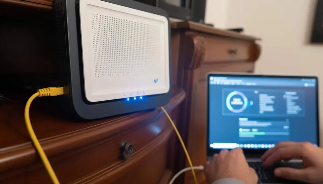 Dues maneres eficaces d&rsquo;actualitzar el router Movistar per optimitzar el rendiment i la seguretat del dispositiu &mdash; Imagen generada por IA