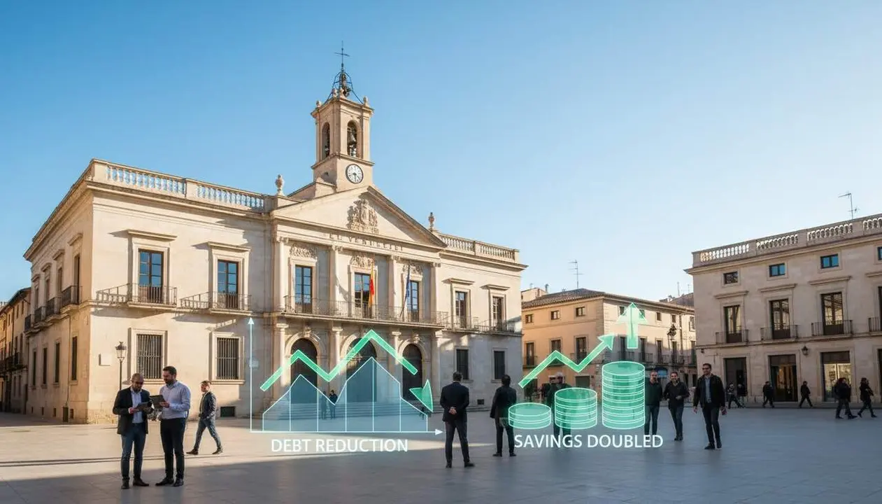  Ajuntament del Vendrell redueix el deute a 29,6 milions i duplica l'estalvi net fins a 4,4 milions d'euros el 2025 - Imagen generada por IA 