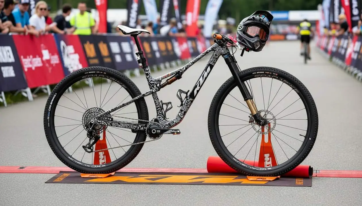  KTM Scarp amb roda de 32 polzades i doble suspensi&oacute; presentada a la carrera Swiss Epic sorpr&egrave;n als aficionats - Imagen generada por IA 