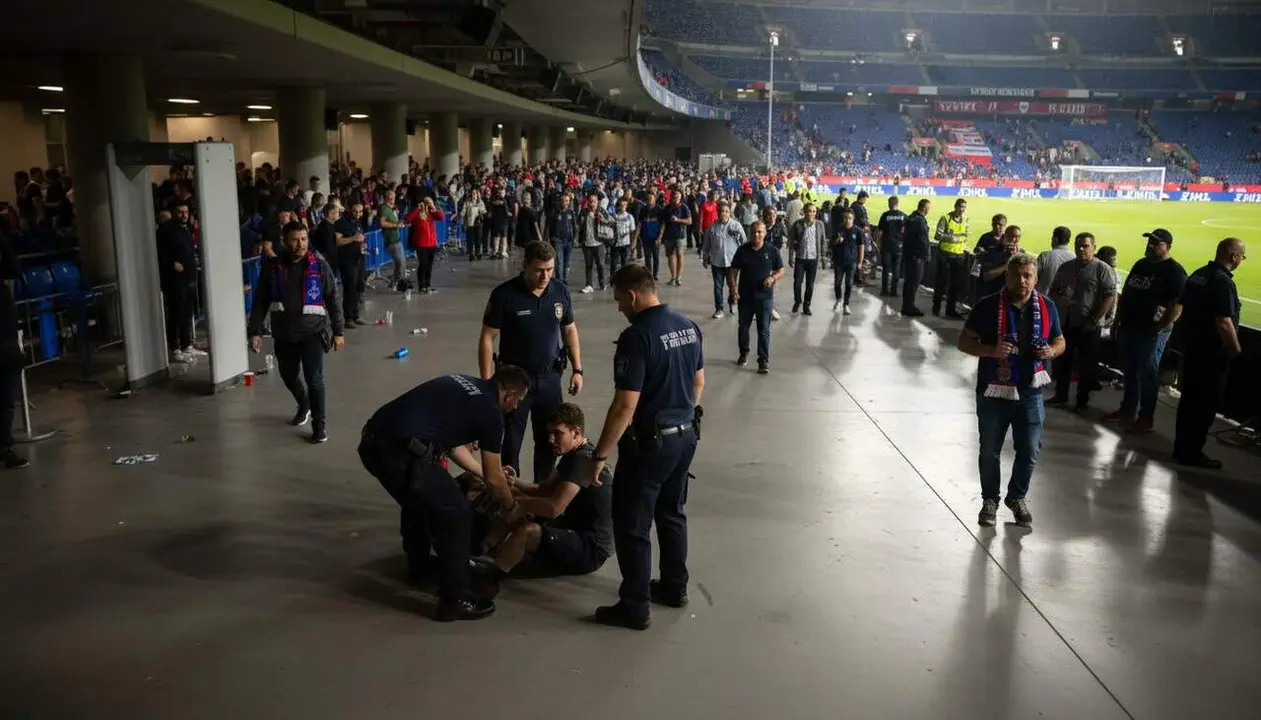  Investigaci&oacute; interna d'Interior per l'&uacute;s desproporcionat de la for&ccedil;a policial a jove durant Elx-Bar&ccedil;a - Imagen generada por IA 