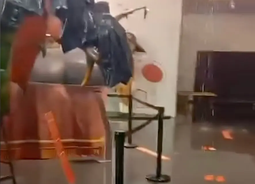 Pluja intensa a Tarragona amena&ccedil;a la sortida del Seguici Popular i el desenvolupament de la festa tradicional &mdash; Imagen Instagram @candelaenxaneta