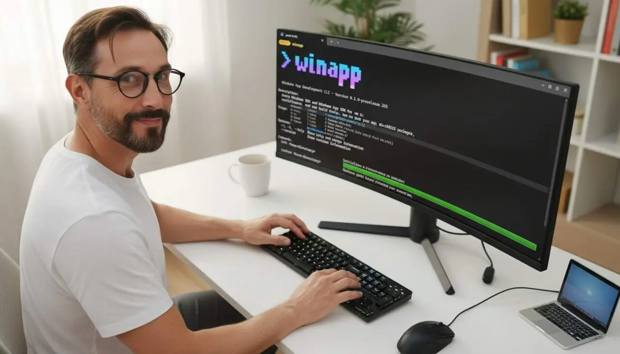  WinApp tutorial: crea aplicacions per a Windows en 5 passos sense necessitat de Visual Studio f&agrave;cilment - Imagen generada por IA 