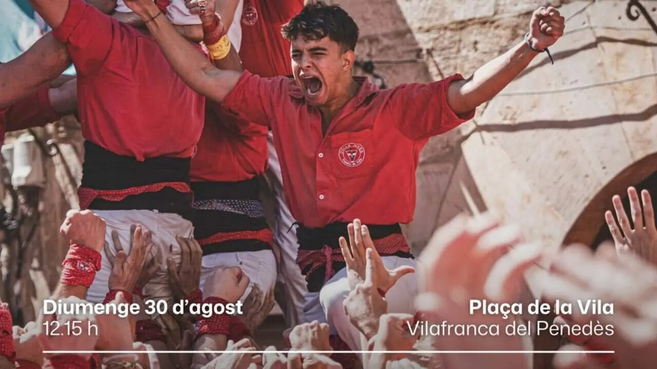  La Diada de Sant F&egrave;lix 2026 a Vilafranca amb la Colla Vella i la Joves de Valls destacant el color que uneix la colla - Foto de Carlos Uriarte 