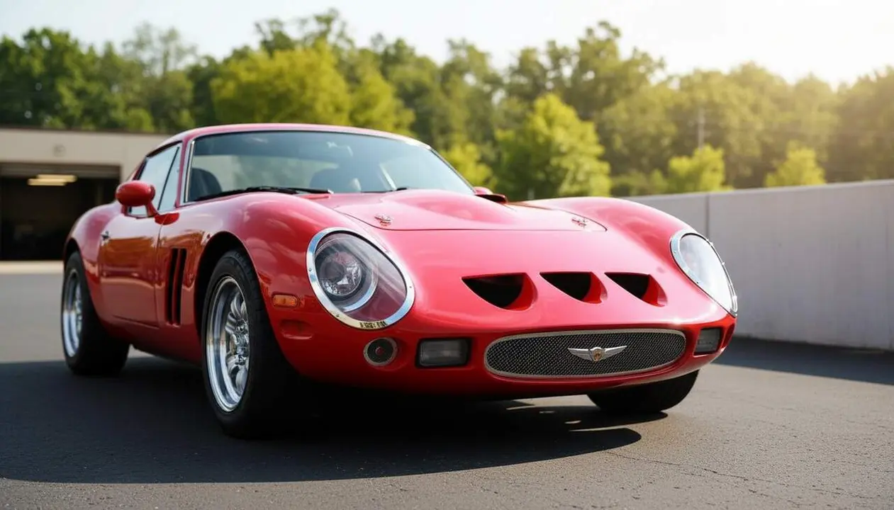 Imatge destacada del Mazda MX-5 amb carrosseria artesanal inspirada en el cl&agrave;ssic Ferrari 250 GTO per Modern Custom Classics &mdash; Imagen generada por IA