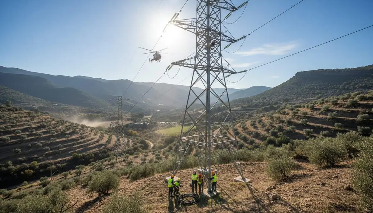  Endesa renova la l&iacute;nia el&egrave;ctrica al Priorat per millorar el servei a 2.375 clients en tretze municipis - Imagen generada por IA 