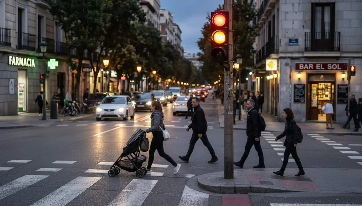  Canvi de normativa DGT sense passar sem&agrave;fors en &agrave;mbar a partir de l'1 d'octubre per millorar la seguretat vi&agrave;ria urbana - Imagen generada por IA 