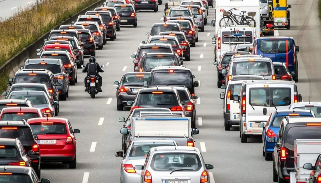  Dos passos per formar el carril d'emerg&egrave;ncia segons el Reial decret 518/2026 de la DGT - Imagen generada por IA 